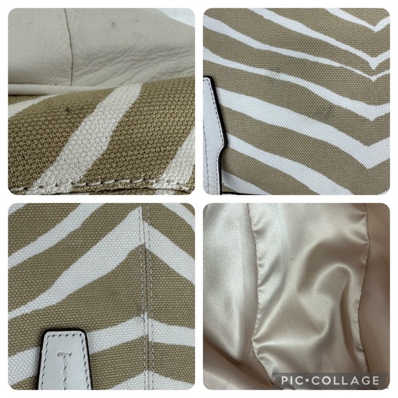 Coach Taylor Zebra Print Marlin Flap Satchel Shoulder Bag - Picture 15 of 15